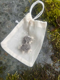 Needle Felt Mini Herwick Sheep Earrings / Sterling Silver
